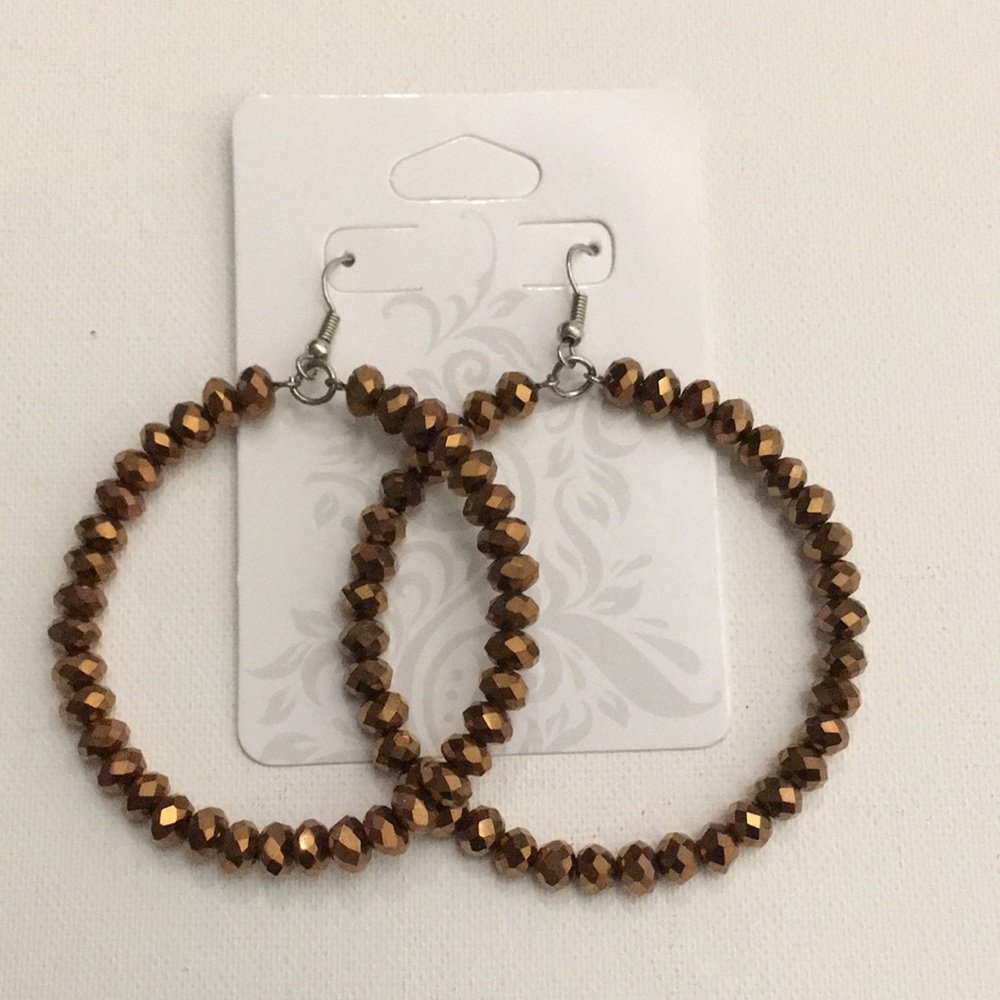 Beaded Hoop Earrings